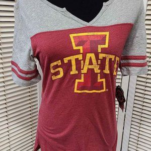 Colosseum Women's Iowa State  IA V-Neck Tee Shirt NWT Size Medium